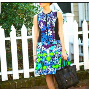 𝅺PETER Pilotto for Target Fit Flare Abstract Dress art to wear crinoline sz 6